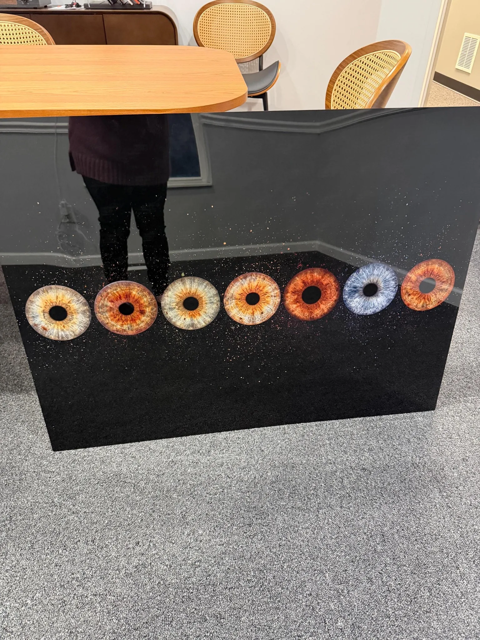 Large printed iris artwork