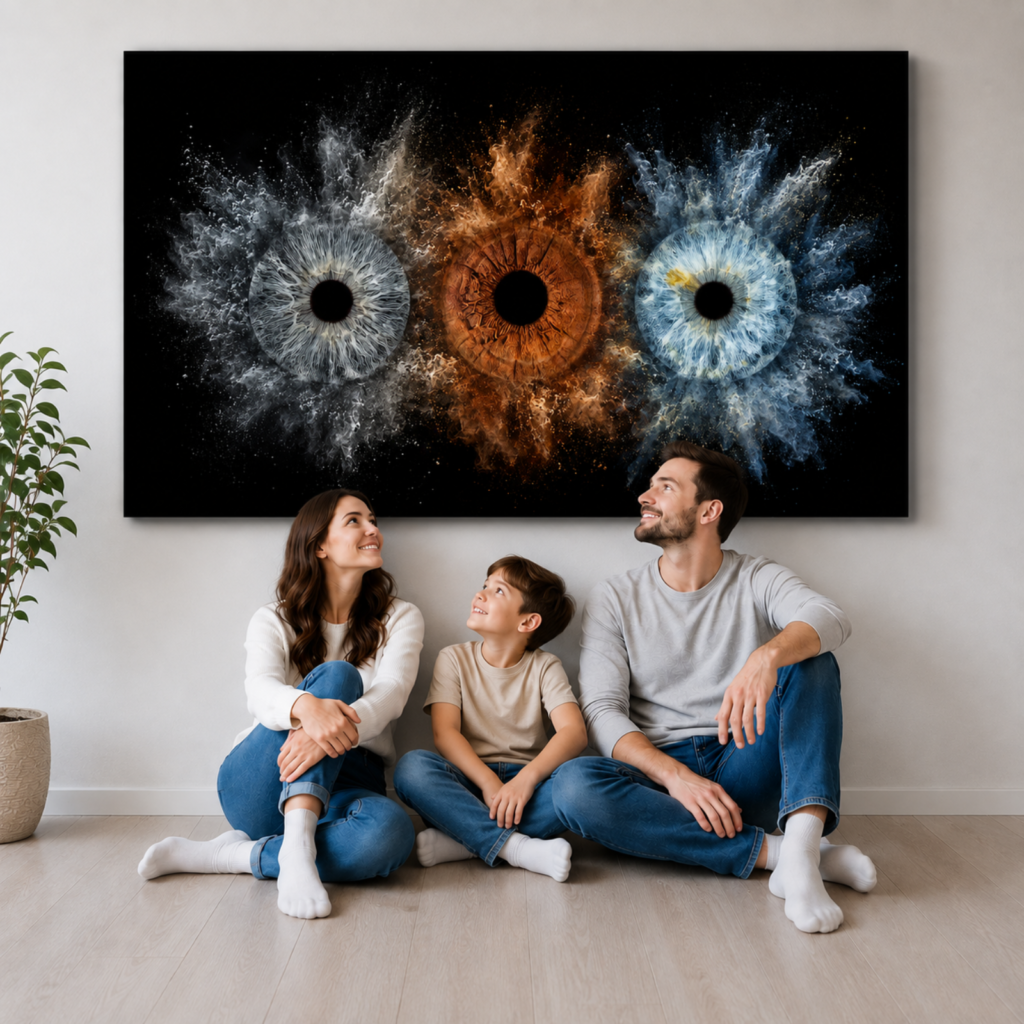 Family of Three Iris Art collection