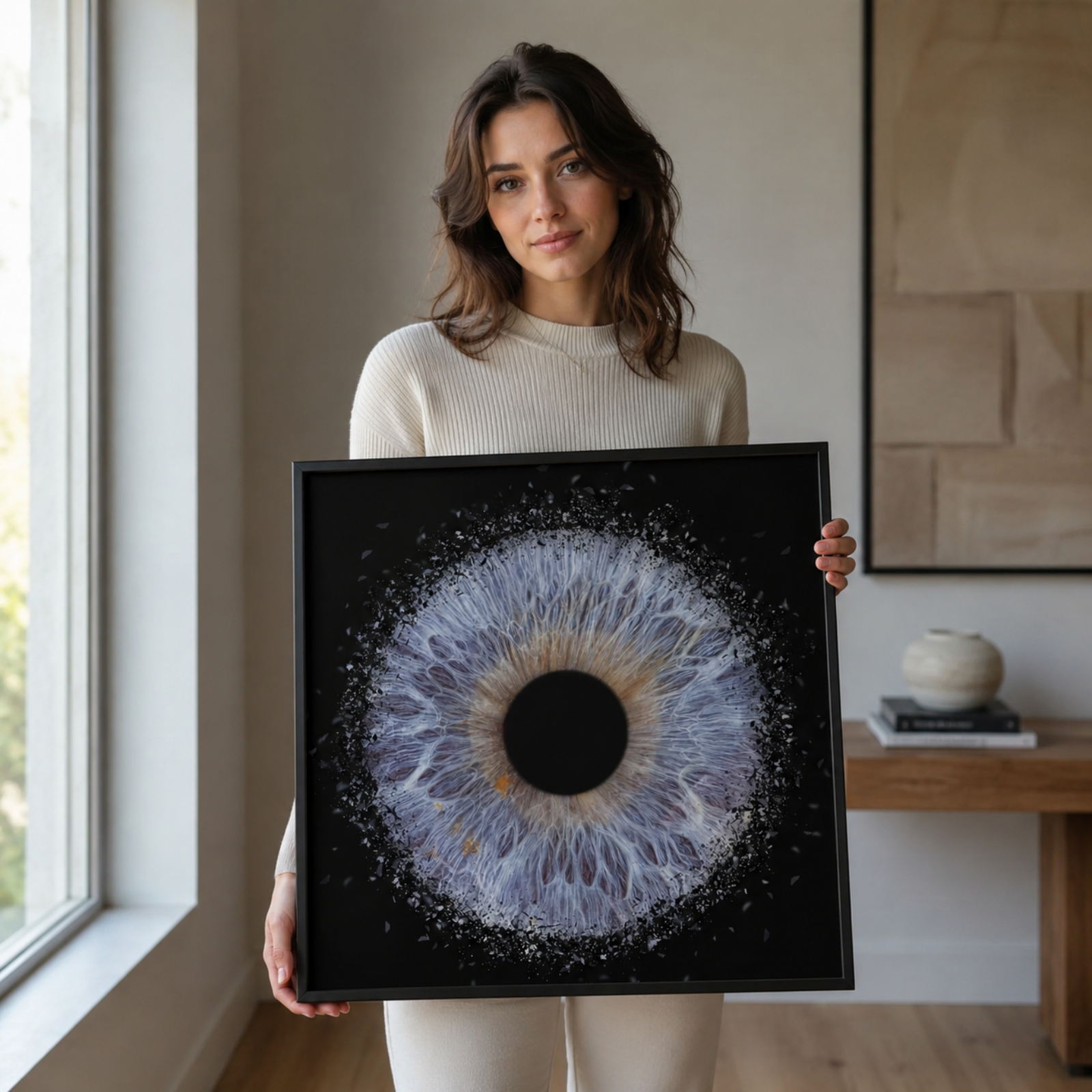 Single personalised iris art
