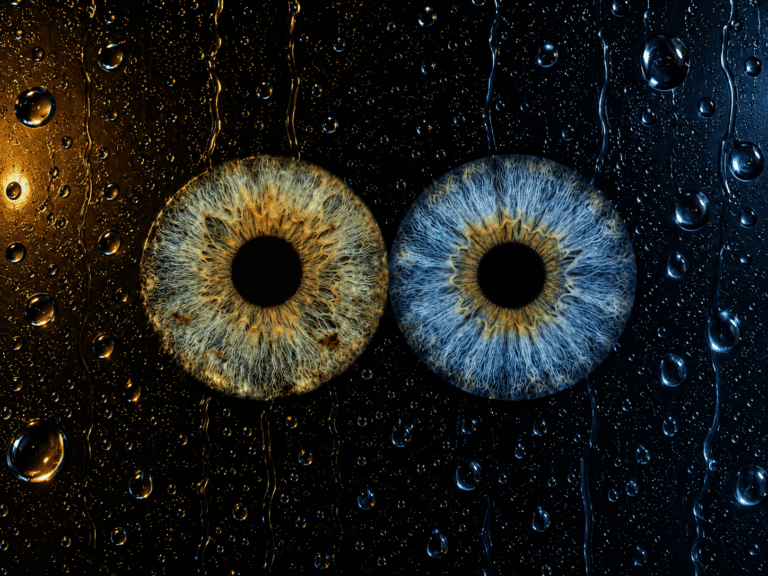 custom couple iris photography artwork featuring two real eye irises transformed into personalized eye art for couples, anniversaries and meaningful gifts.