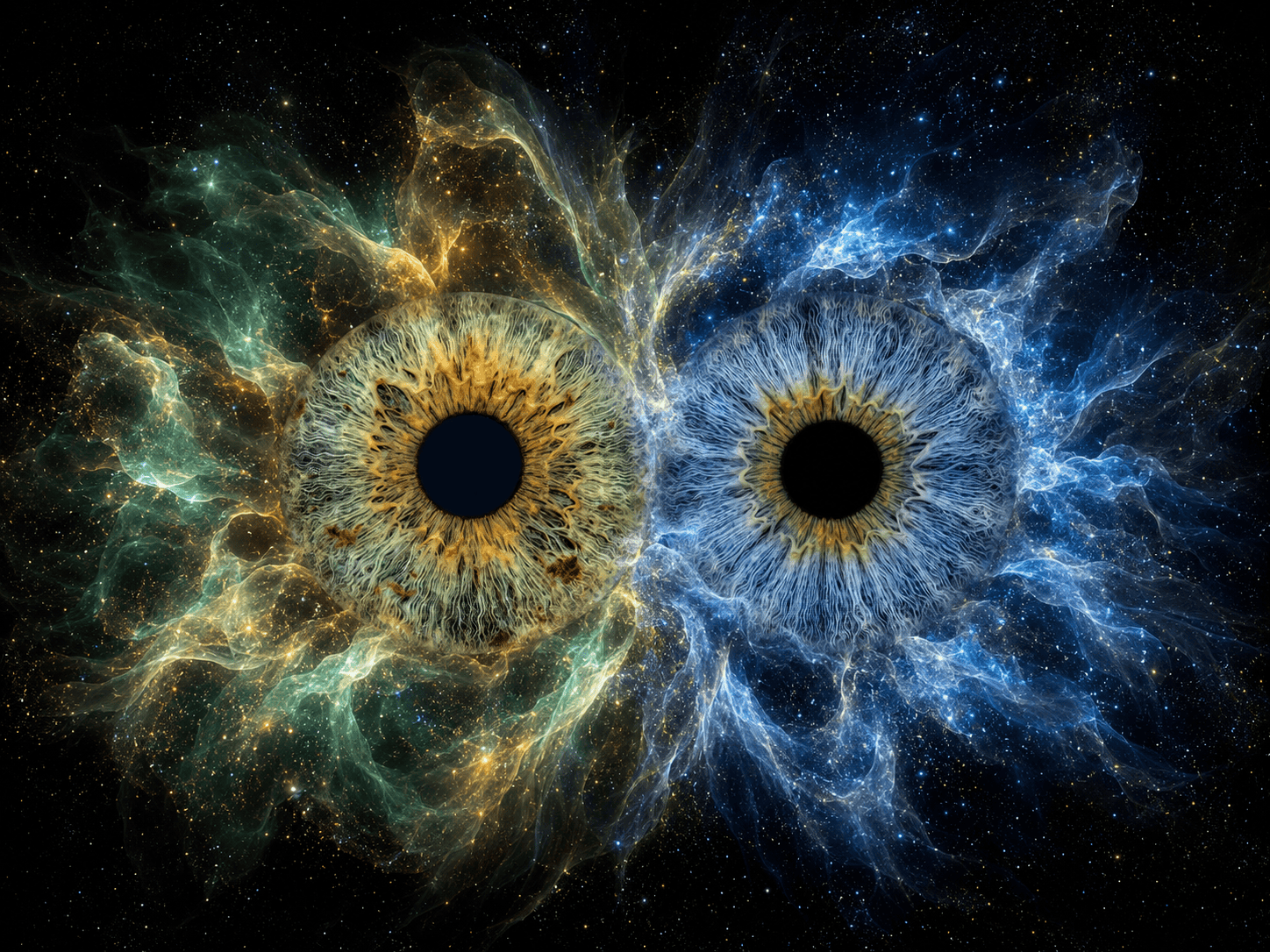custom couple iris photography artwork featuring two real eye irises transformed into personalized eye art for couples, anniversaries and meaningful gifts.