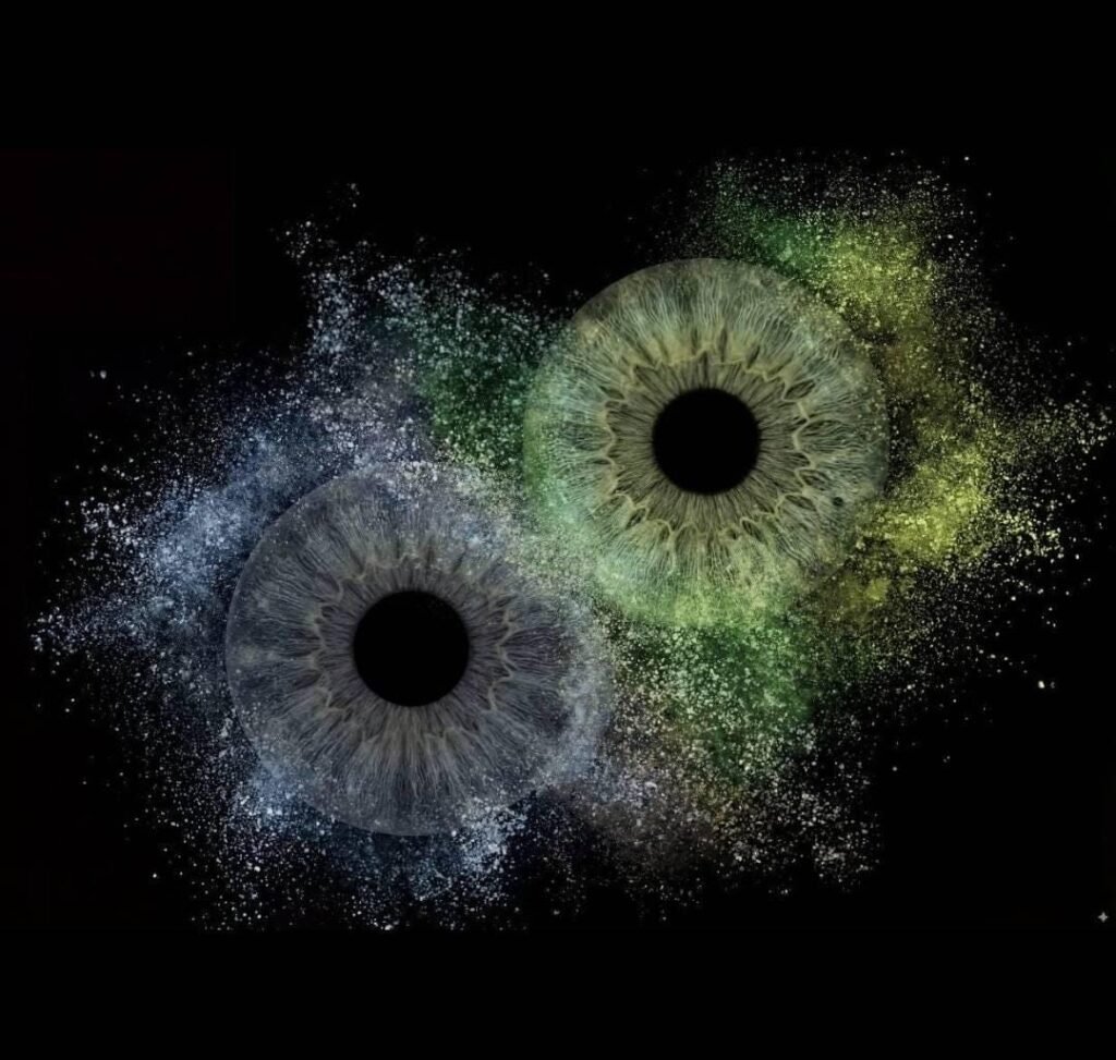 Ethereal Mist personalised couple iris art
