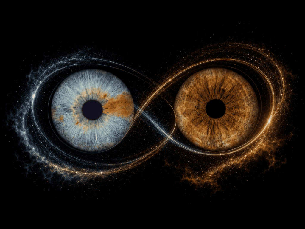 custom couple iris photography artwork featuring two real eye irises transformed into personalized eye art for couples, anniversaries and meaningful gifts.