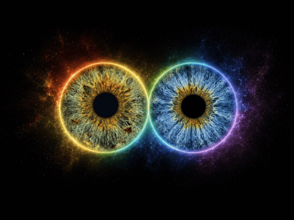 custom couple iris photography artwork featuring two real eye irises transformed into personalized eye art for couples, anniversaries and meaningful gifts.