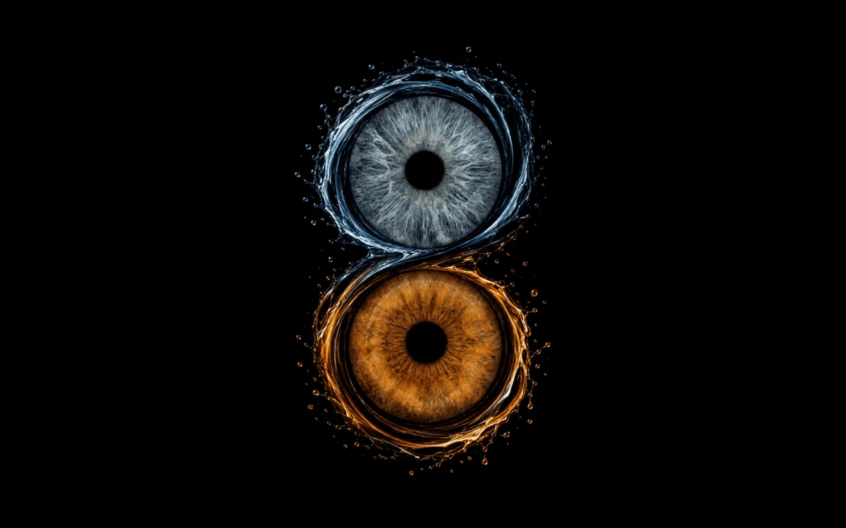 custom couple iris photography artwork featuring two real eye irises transformed into personalized eye art for couples, anniversaries and meaningful gifts.