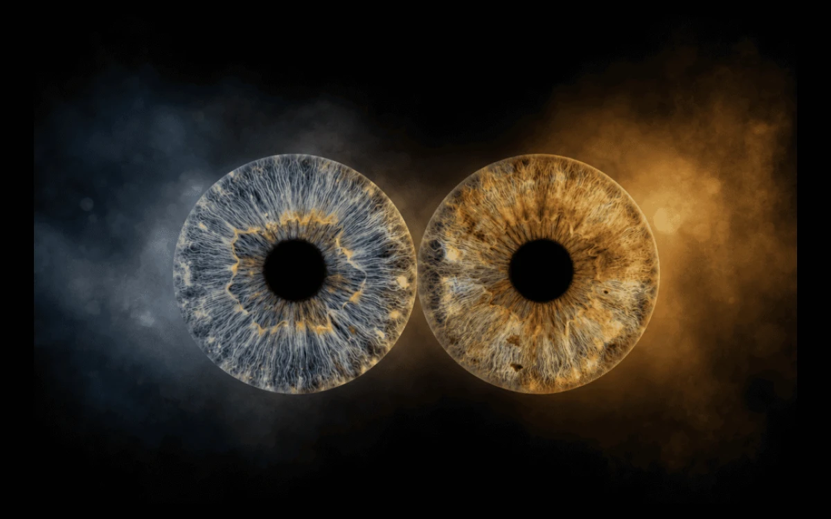 custom couple iris photography artwork featuring two real eye irises transformed into personalized eye art for couples, anniversaries and meaningful gifts.