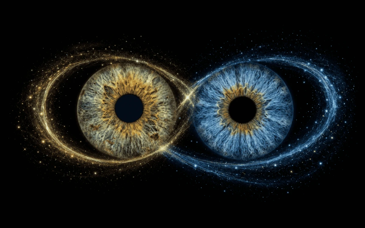 custom couple iris photography artwork featuring two real eye irises transformed into personalized eye art for couples, anniversaries and meaningful gifts.