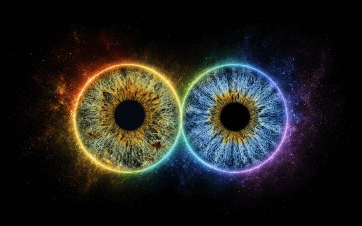 custom couple iris photography artwork featuring two real eye irises transformed into personalized eye art for couples, anniversaries and meaningful gifts.