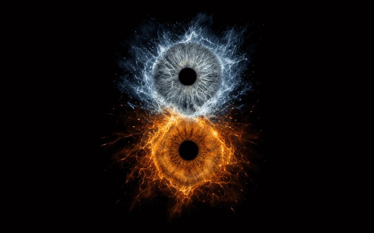 custom couple iris photography artwork featuring two real eye irises transformed into personalized eye art for couples, anniversaries and meaningful gifts.