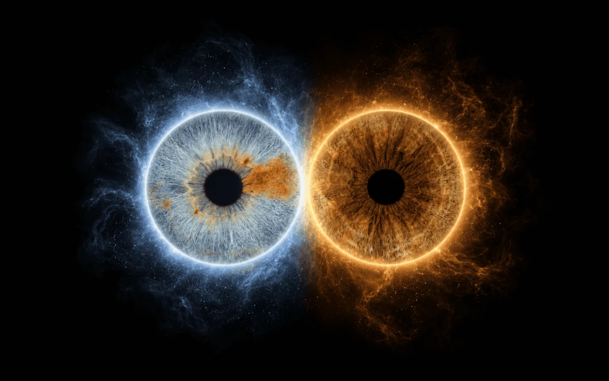 custom couple iris photography artwork featuring two real eye irises transformed into personalized eye art for couples, anniversaries and meaningful gifts.