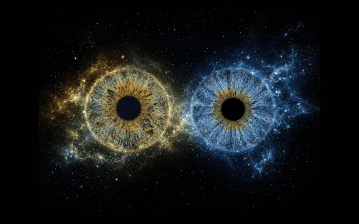 custom couple iris photography artwork featuring two real eye irises transformed into personalized eye art for couples, anniversaries and meaningful gifts.